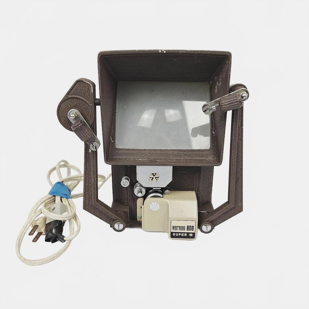 Vernon 808 Super 8 Movie Film Editor Viewer Made in Japan Brown Repair or Parts